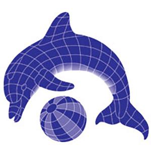 Dolphin and Ball Pool Mosaic