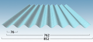 Fibreglass Corrugated Roof Sheeting 10.5
